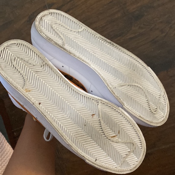 Nike White and Leopard Print High-Top Sneakers - Picture 4 of 5